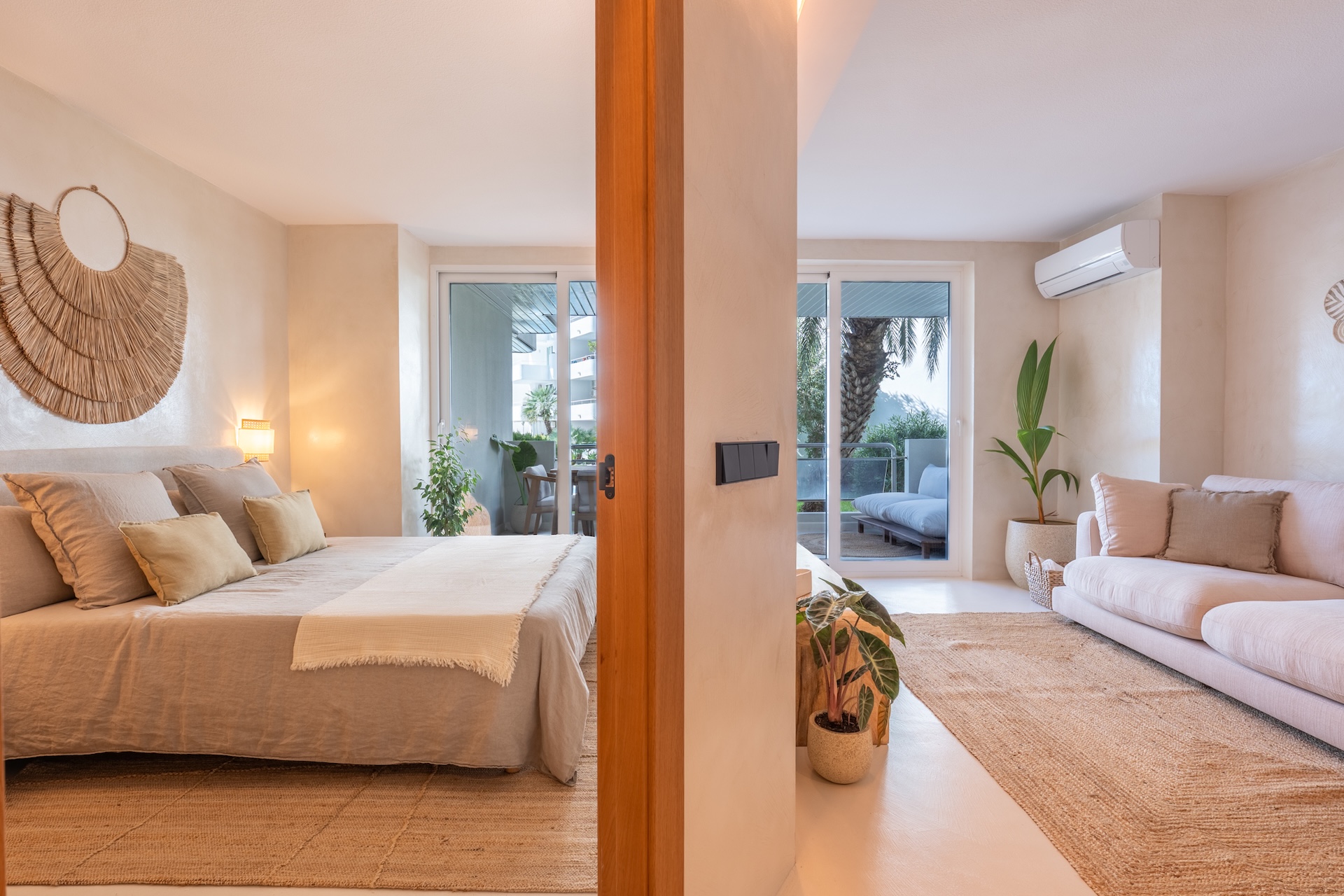 Resa Estates apartment for sale Botafoch Ibiza kitchen and living .jpg